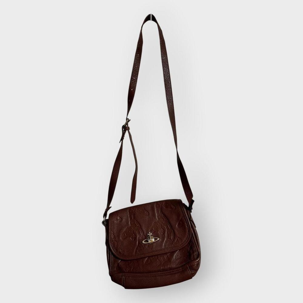 Vivienne Westwood Golden Saturn Orb Messenger Bag
